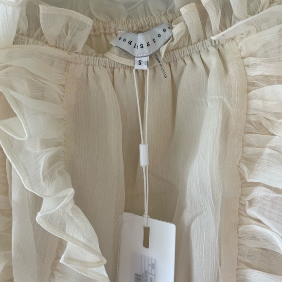 Ivory Off the Shoulder Ruffled Mini - Picture 4 of 8